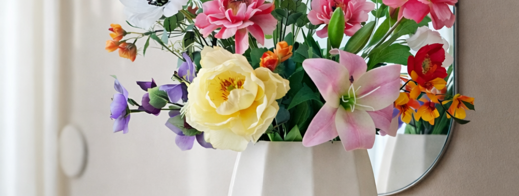 Kleurrijk kunstboeket: zo combineer je zijden bloemen voor een unieke look