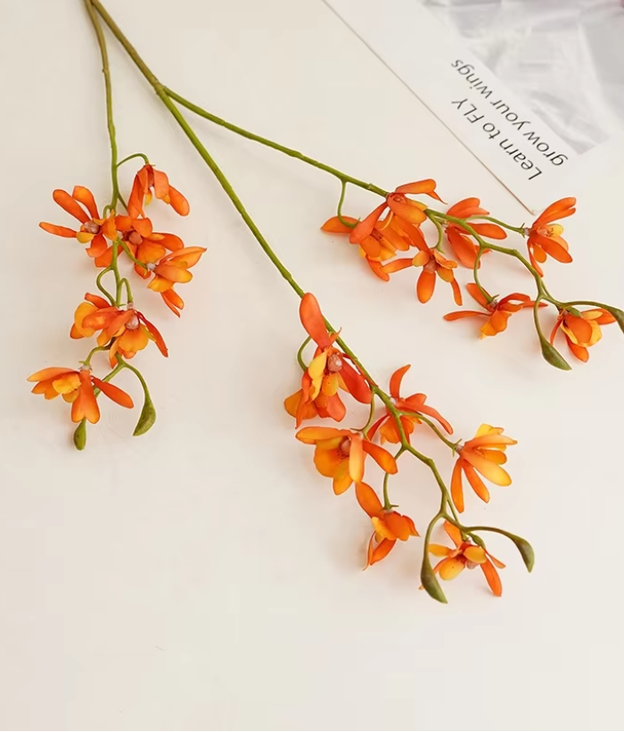 Orchidee - 3 takkig - oranje