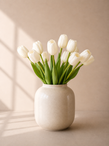 Elegant Wit Tulpenboeket 12 Stelen