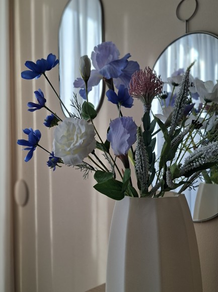 Zijden Boeket Blauwe Sereniteit