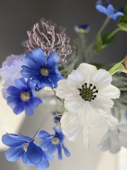 Zijden Boeket Blauwe Sereniteit