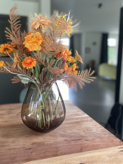 Zijden Winterboeket Honinglicht