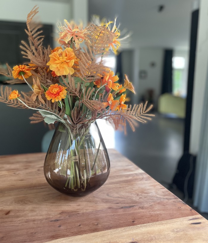 Zijden Winterboeket Honinglicht