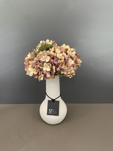Zijden Hortensia Boeket Herfstgloed (Bruin/Geel)