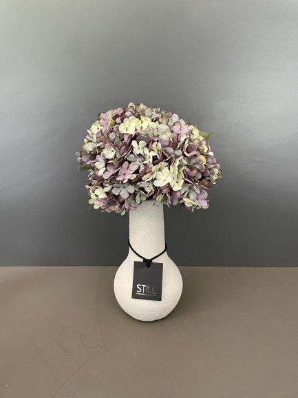 Zijden Hortensia Boeket Heideglans (Paars/Groen)