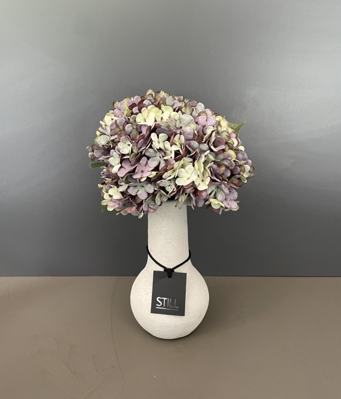 Zijden Hortensia Boeket Heideglans (Paars/Groen)