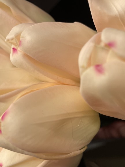 Boeket zijden tulpen lichtroze