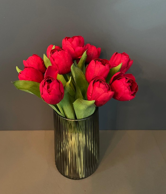 Boeket Realtouch Tulpen Rood