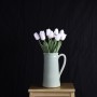 Boeket zijden tulpen wit