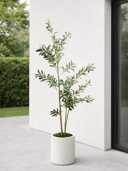 Mediterrane Olijfboom 150 cm – Kunst Olijfboom in Pot