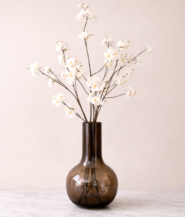 Witte Begonia Bloesemtak van zijde 120 cm