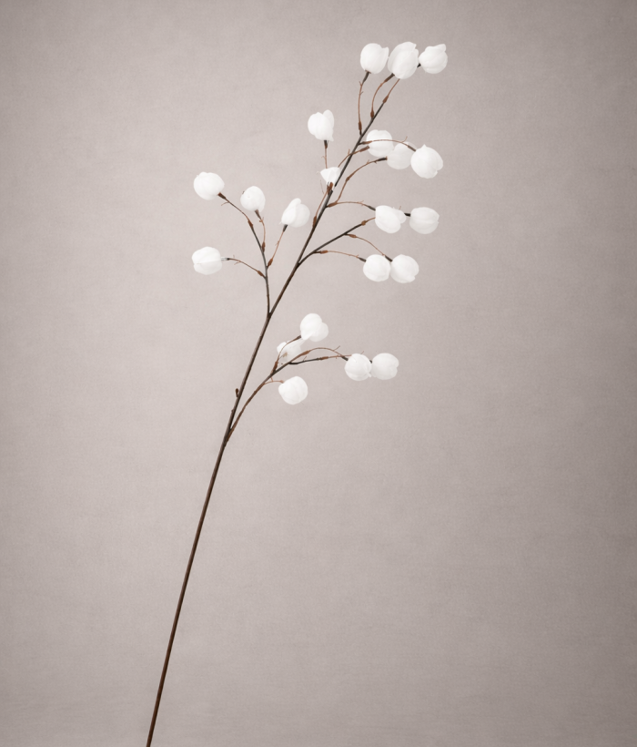 Witte lampionplant van zijde, 99 cm hoog