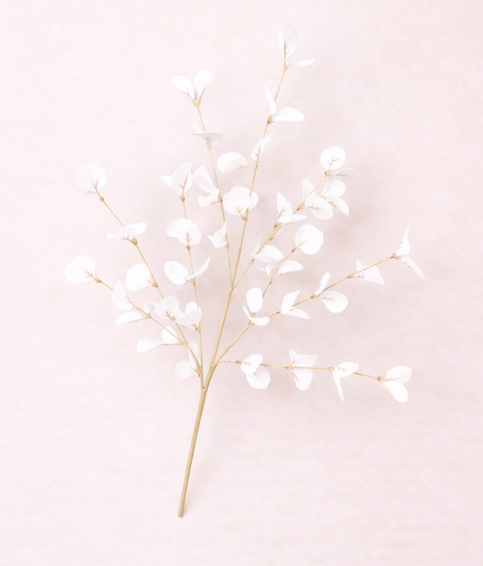 Witte eucalyptus tak van 58 cm van kunststof