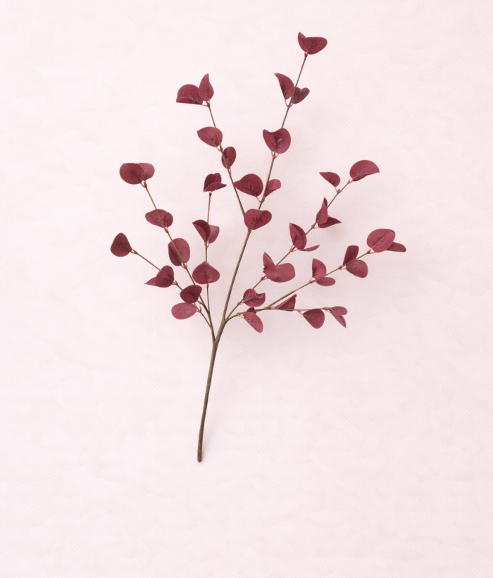 Eucalyptustak Bordeauxrood van kunststof, 58 cm hoog