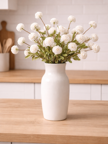 Boeket Kiku Bollen Wit - 10 stelen