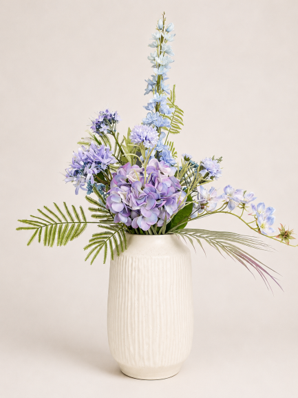Zijden Boeket Lentebries Blauw