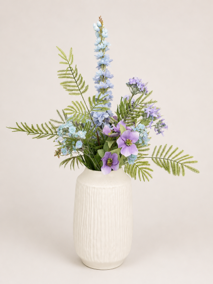 Zijden Boeket Lentebries Blauw