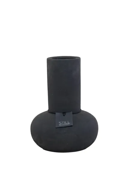  STILL - Low Vase - Black Series - Zwart - H30 x B25 cm