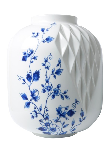 Blauw Vouw Vaas XL