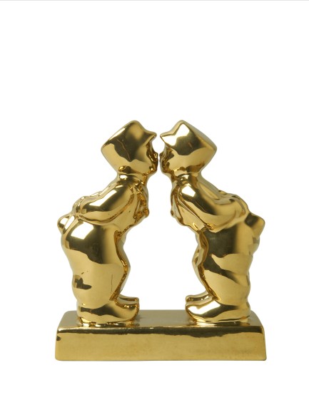 Kussend paar man-man 8cm