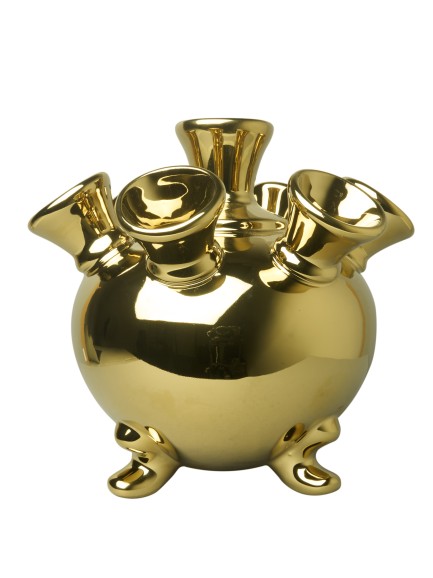 Tulpenvaas op pootjes goud